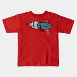 Red Gray Space Gun Kids T-Shirt